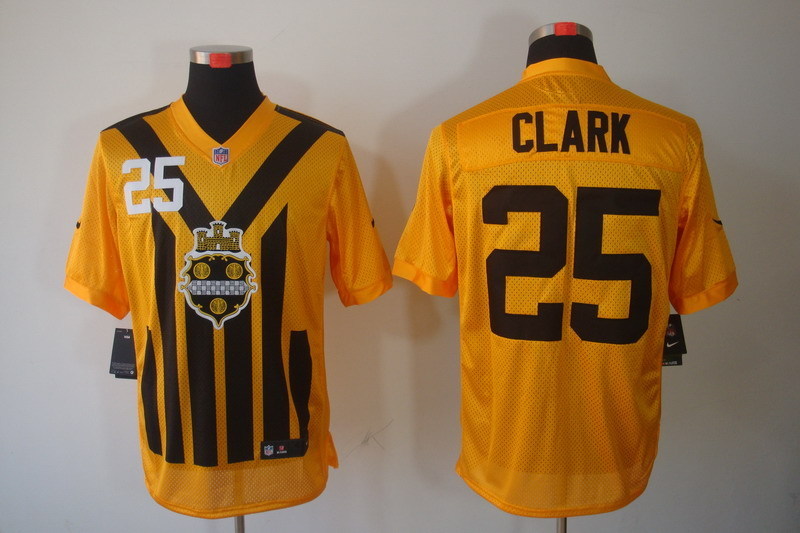 Men's Pittsburgh Steelers Ryan Clark #25 Gold Jersey